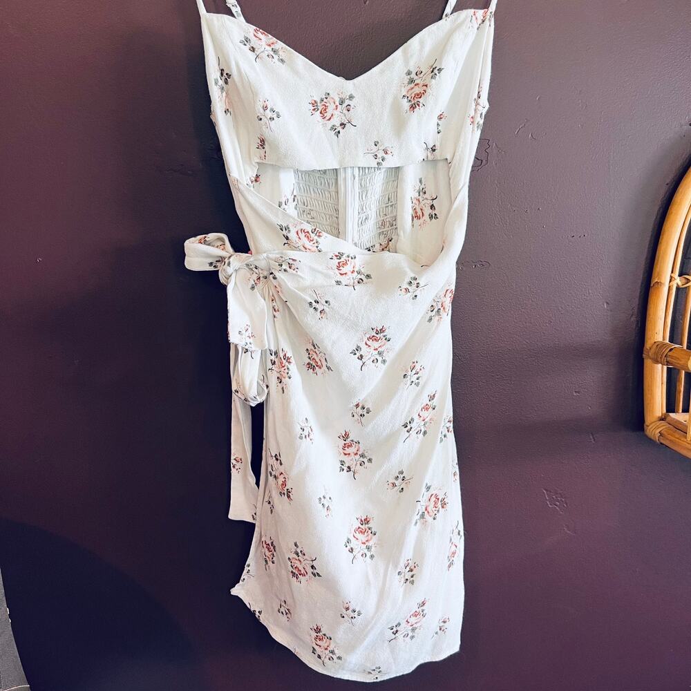Vintage Reformation Floral wrap mini dress